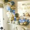 Baby Shower Blue Balloon Garland Arch Kit for Boy (Blue,gold,white)